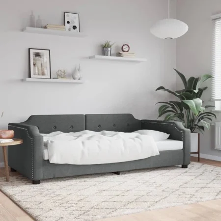 Dunkelgraues Schlafsofa aus Stoff, 100 x 200 cm von vidaXL, Betten und Lattenroste - Ref: Foro24-354211, Preis: 199,75 €, Rab...