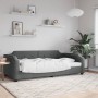Dark gray fabric sofa bed 100x200 cm by vidaXL, Beds and slatted bases - Ref: Foro24-354211, Price: 202,78 €, Discount: %