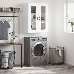 Armario de pared blanco brillante 69,5x34x90 cm en Aparadores | Comprar online en Foro24