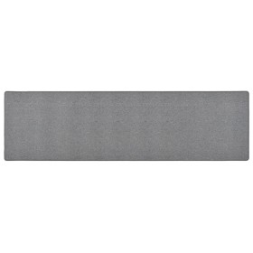 Alfombra de pasillo gris oscuro 50x200 cm