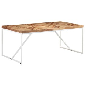 Mesa de comedor de madera maciza de acacia y mango 180x90x76 cm