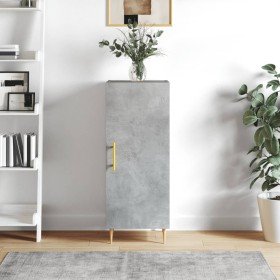 Aparador de madera contrachapada gris hormigón 34,5x34x90 cm Aparador de madera contrachapada gris hormigón 34,5x34x90 cm