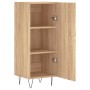 Aparador madera contrachapada color roble Sonoma 34,5x34x90 cm