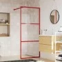 Transparente ESG-Duschtürwand aus rotem Glas 90x195 cm von vidaXL, Duschwände und Duschwände - Ref: Foro24-154936, Preis: 108...