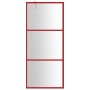Transparente ESG-Duschtürwand aus rotem Glas 90x195 cm von vidaXL, Duschwände und Duschwände - Ref: Foro24-154936, Preis: 109...