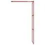 Shower door screen with transparent red ESG glass 90x195 cm by vidaXL, Shower walls and screens - Ref: Foro24-154936, Price: ...