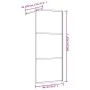Shower door screen with transparent red ESG glass 90x195 cm by vidaXL, Shower walls and screens - Ref: Foro24-154936, Price: ...