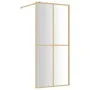Mampara puerta ducha vidrio transparente ESG dorado 100x195 cm de vidaXL, Paredes y mamparas de ducha - Ref: Foro24-154947, P...