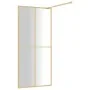 Mampara puerta ducha vidrio transparente ESG dorado 100x195 cm de vidaXL, Paredes y mamparas de ducha - Ref: Foro24-154947, P...