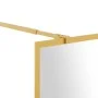 Mampara puerta ducha vidrio transparente ESG dorado 100x195 cm de vidaXL, Paredes y mamparas de ducha - Ref: Foro24-154947, P...