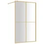 Transparent glass shower door screen ESG gold 118x195 cm by vidaXL, Shower walls and screens - Ref: Foro24-154949, Price: 196...