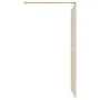 Transparent glass shower door screen ESG gold 118x195 cm by vidaXL, Shower walls and screens - Ref: Foro24-154949, Price: 196...