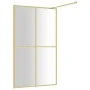 Transparent glass shower door screen ESG gold 118x195 cm by vidaXL, Shower walls and screens - Ref: Foro24-154949, Price: 196...