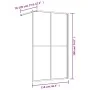Transparent glass shower door screen ESG gold 118x195 cm by vidaXL, Shower walls and screens - Ref: Foro24-154949, Price: 196...