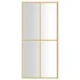 Shower door screen with clear tempered glass, golden finish, 80x195cm. by vidaXL, Shower walls and screens - Ref: Foro24-1549...