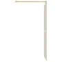 Shower door screen with clear tempered glass, golden finish, 80x195cm. by vidaXL, Shower walls and screens - Ref: Foro24-1549...