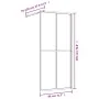 Shower door screen with clear tempered glass, golden finish, 80x195cm. by vidaXL, Shower walls and screens - Ref: Foro24-1549...