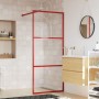 ESG Duschtürgitter aus rotem transparentem Glas 80x195 cm von vidaXL, Duschwände und Duschwände - Ref: Foro24-154934, Preis: ...