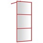 ESG Duschtürgitter aus rotem transparentem Glas 80x195 cm von vidaXL, Duschwände und Duschwände - Ref: Foro24-154934, Preis: ...
