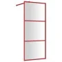 Shower door screen with transparent red ESG glass 80x195 cm by vidaXL, Shower walls and screens - Ref: Foro24-154934, Price: ...