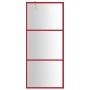 ESG Duschtürgitter aus rotem transparentem Glas 80x195 cm von vidaXL, Duschwände und Duschwände - Ref: Foro24-154934, Preis: ...