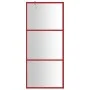 Shower door screen with transparent red ESG glass 80x195 cm by vidaXL, Shower walls and screens - Ref: Foro24-154934, Price: ...