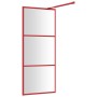 Mampara puerta de ducha vidrio transparente ESG rojo 80x195 cm de vidaXL, Paredes y mamparas de ducha - Ref: Foro24-154934, P...
