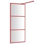 Shower door screen with transparent red ESG glass 80x195 cm by vidaXL, Shower walls and screens - Ref: Foro24-154934, Price: ...