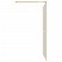 Duschtürtrennwand aus transparentem Glas ESG Gold 140x195 cm von vidaXL, Duschwände und Duschwände - Ref: Foro24-154951, Prei...