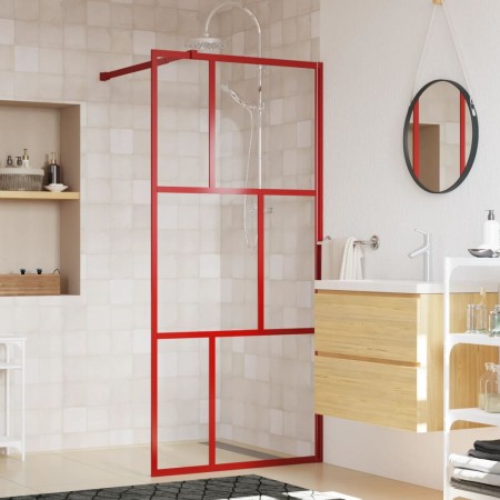 Transparente Glasduschtürtrennwand ESG rot 80x195 cm von vidaXL, Duschwände und Duschwände - Ref: Foro24-154952, Preis: 108,4...