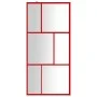 Mampara puerta de ducha vidrio transparente ESG rojo 80x195 cm de vidaXL, Paredes y mamparas de ducha - Ref: Foro24-154952, P...