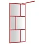 Mampara puerta de ducha vidrio transparente ESG rojo 80x195 cm de vidaXL, Paredes y mamparas de ducha - Ref: Foro24-154952, P...