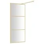 Duschtürtrennwand transparentes Glas ESG Gold 80x195cm von vidaXL, Duschwände und Duschwände - Ref: Foro24-154935, Preis: 175...
