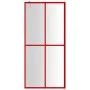 Transparente Glasduschtürtrennwand ESG rot 100x195 cm von vidaXL, Duschwände und Duschwände - Ref: Foro24-154946, Preis: 122,...