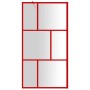 Mampara puerta de ducha vidrio transparente ESG rojo 115x195 cm de vidaXL, Paredes y mamparas de ducha - Ref: Foro24-154958, ...