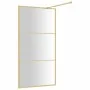 Duschtürtrennwand aus transparentem Glas ESG Gold 115x195 cm von vidaXL, Duschwände und Duschwände - Ref: Foro24-154941, Prei...