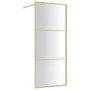 Transparent glass shower door screen ESG gold 90x195cm by vidaXL, Shower walls and screens - Ref: Foro24-154937, Price: 176,6...