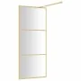 Transparent glass shower door screen ESG gold 90x195cm by vidaXL, Shower walls and screens - Ref: Foro24-154937, Price: 176,6...
