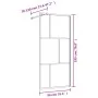 Shower door screen with clear tempered glass, golden finish, 90x195cm. by vidaXL, Shower walls and screens - Ref: Foro24-1549...