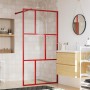Transparente Glasduschtürtrennwand ESG rot 100x195 cm von vidaXL, Duschwände und Duschwände - Ref: Foro24-154956, Preis: 123,...