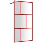 Transparente Glasduschtürtrennwand ESG rot 100x195 cm von vidaXL, Duschwände und Duschwände - Ref: Foro24-154956, Preis: 123,...