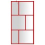 Transparente Glasduschtürtrennwand ESG rot 100x195 cm von vidaXL, Duschwände und Duschwände - Ref: Foro24-154956, Preis: 123,...
