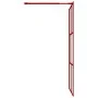 Mampara puerta de ducha vidrio transparente ESG rojo 100x195 cm de vidaXL, Paredes y mamparas de ducha - Ref: Foro24-154956, ...
