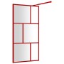 Transparente Glasduschtürtrennwand ESG rot 100x195 cm von vidaXL, Duschwände und Duschwände - Ref: Foro24-154956, Preis: 123,...