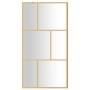 Transparent glass shower door screen ESG gold 115x195 cm by vidaXL, Shower walls and screens - Ref: Foro24-154959, Price: 208...