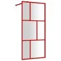 Mampara puerta de ducha vidrio transparente ESG rojo 90x195 cm de vidaXL, Paredes y mamparas de ducha - Ref: Foro24-154954, P...
