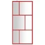 Mampara puerta de ducha vidrio transparente ESG rojo 90x195 cm de vidaXL, Paredes y mamparas de ducha - Ref: Foro24-154954, P...
