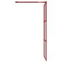 Mampara puerta de ducha vidrio transparente ESG rojo 90x195 cm de vidaXL, Paredes y mamparas de ducha - Ref: Foro24-154954, P...