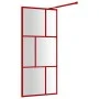 Mampara puerta de ducha vidrio transparente ESG rojo 90x195 cm de vidaXL, Paredes y mamparas de ducha - Ref: Foro24-154954, P...