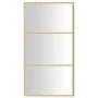 Mampara puerta ducha vidrio transparente ESG dorado 100x195 cm de vidaXL, Paredes y mamparas de ducha - Ref: Foro24-154939, P...